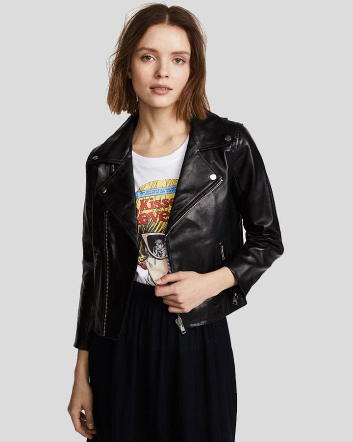 Pure Sheep Leather handmade Jacket For Female/Women’s Pure Leather Partywear Jacket /Daily use Full Body Protective Jacket For Girls