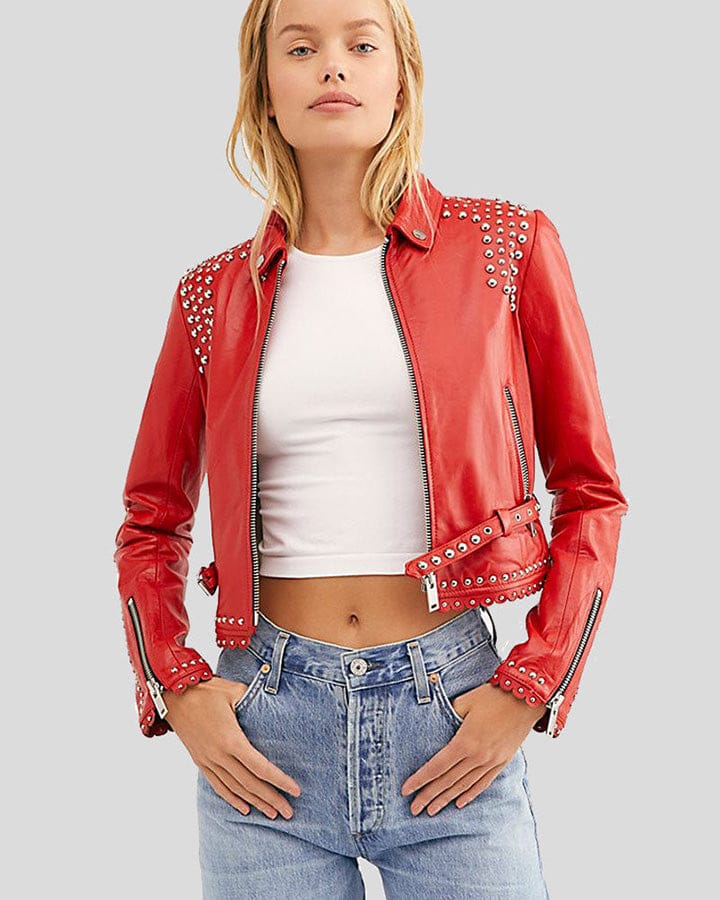 Pure Leather handmade Jacket For Female/Women’s Pure Leather Partywear Jacket /Daily use Full Body Protective Jacket For Girls