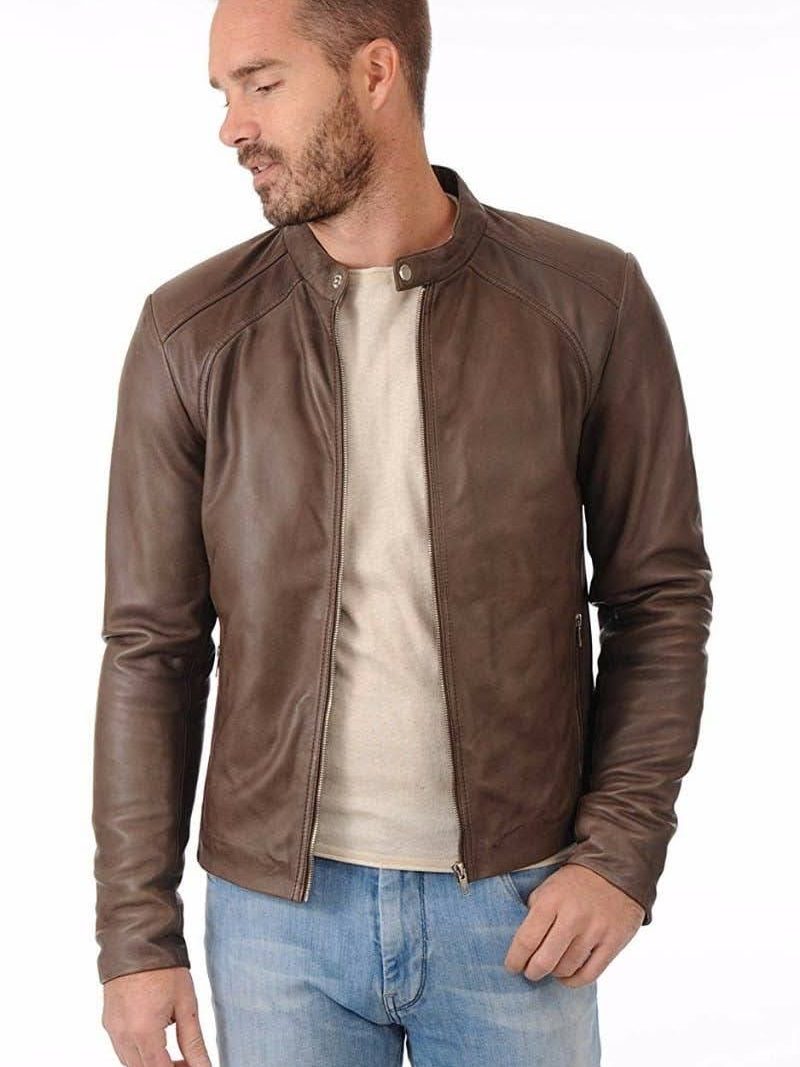 Pure Leather handmade Riding Jacket For male/men’s Pure Leather Motorbike Riding Jacket /Windproof Motorcycle Full Body Protective Jacket For Boy