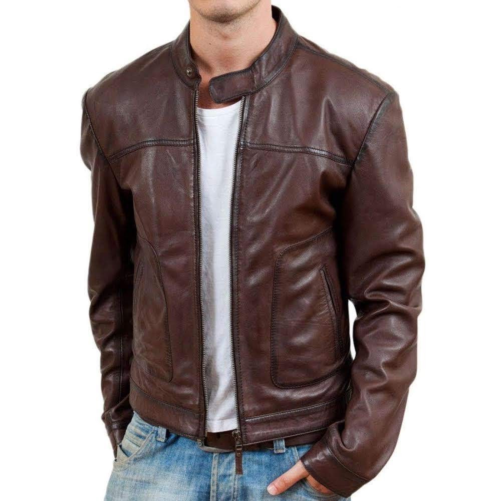 Pure Leather handmade Riding Jacket For male/men’s Pure Leather Motorbike Riding Jacket /Windproof Motorcycle Full Body Protective Jacket For Boy