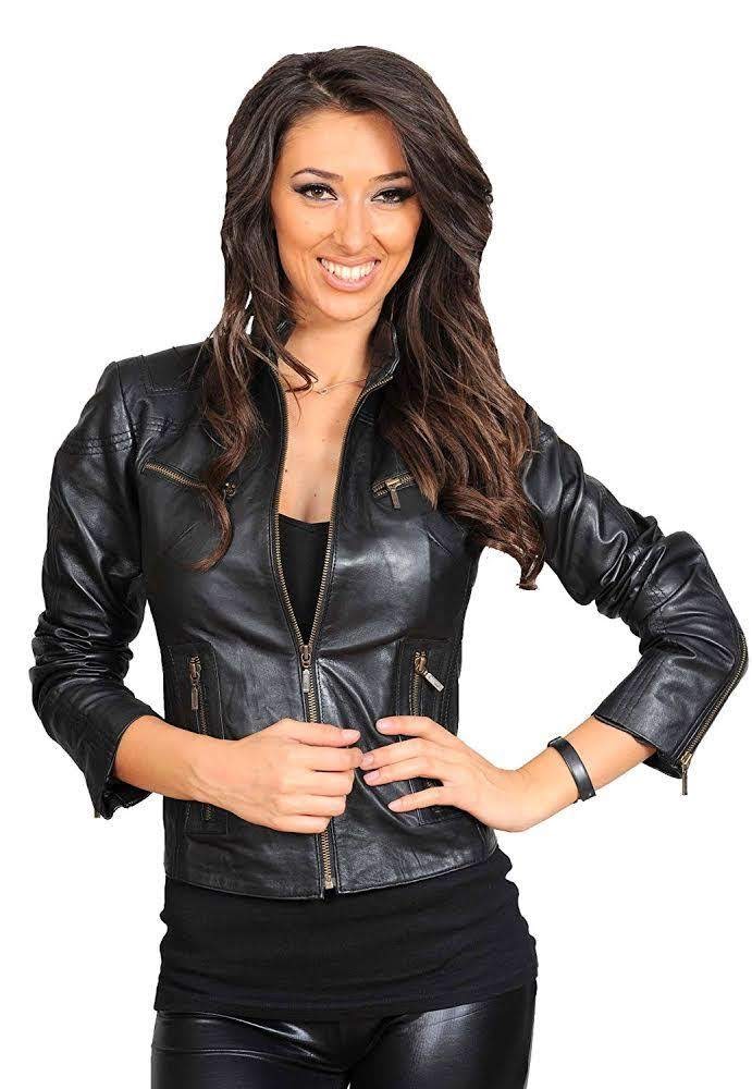 Pure Leather handmade Jacket For Female/Women’s Pure Leather Partywear Jacket /Daily use Full Upper Body Protective Jacket For Girls